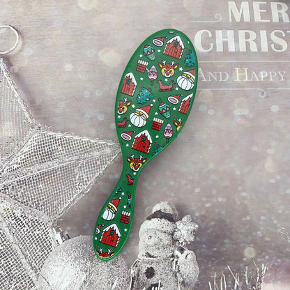 Beautichen Christmas Detangling Hair Brush – Holiday Paddle Hairbrush for Wet & Dry Hair