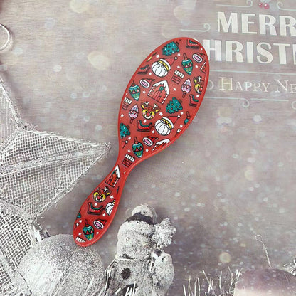Beautichen Christmas Detangling Hair Brush – Holiday Paddle Hairbrush for Wet & Dry Hair