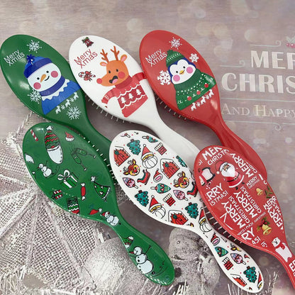 Beautichen Christmas Detangling Hair Brush – Holiday Paddle Hairbrush for Wet & Dry Hair
