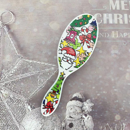 Beautichen Christmas Detangling Hair Brush – Holiday Paddle Hairbrush for Wet & Dry Hair